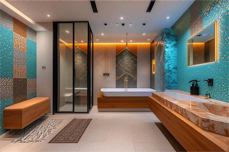 Bold Statement Tiles bathroom design Bold Statement Tiles bathroom design